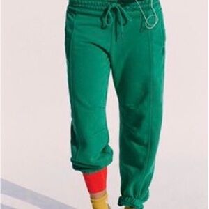 #1056 FP Movement by Free People Emerald Green Track Joggers